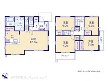【千葉県/柏市西原】柏市西原4丁目 新築一戸建て 間取り図
