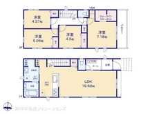 【千葉県/松戸市中金杉】松戸市中金杉4丁目 新築一戸建て 間取り図