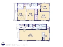【千葉県/松戸市三矢小台】松戸市三矢小台4丁目 新築一戸建て 間取り図