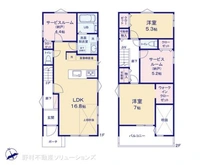 【千葉県/柏市しいの木台】柏市しいの木台4丁目 新築一戸建て 間取り図