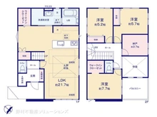 【千葉県/松戸市八ケ崎】松戸市八ケ崎3丁目 新築一戸建て 間取り図