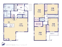 【千葉県/松戸市金ケ作】松戸市金ケ作 新築一戸建て 間取り図