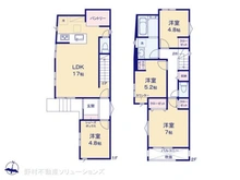 【千葉県/柏市西原】柏市西原1丁目 新築一戸建て 間取り図
