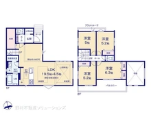 【千葉県/松戸市新松戸】松戸市新松戸7丁目 新築一戸建て 間取り図