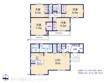 【千葉県/松戸市栗ケ沢】松戸市栗ケ沢 新築一戸建て 間取り図
