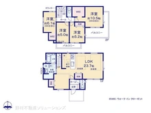 【千葉県/流山市加】流山市加4丁目 新築一戸建て 間取り図