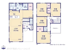 【千葉県/流山市加】流山市加4丁目 新築一戸建て 間取り図