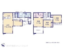 【千葉県/柏市西原】柏市西原1丁目 新築一戸建て 間取り図