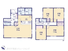 【千葉県/松戸市六高台】松戸市六高台4丁目 新築一戸建て 間取り図