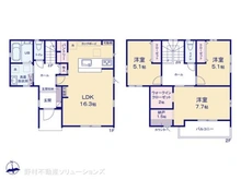 【千葉県/松戸市新松戸南】松戸市新松戸南2丁目 新築一戸建て 間取り図