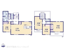 【千葉県/松戸市六実】松戸市六実2丁目 新築一戸建て 間取り図