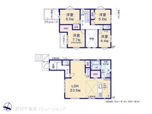 【千葉県/流山市江戸川台西】流山市江戸川台西4丁目 新築一戸建て 間取り図