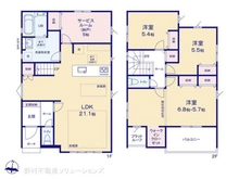 【千葉県/流山市江戸川台東】流山市江戸川台東4丁目 新築一戸建て 間取り図