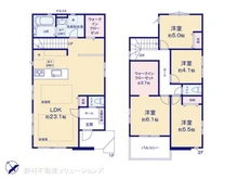 【千葉県/松戸市八ケ崎】松戸市八ケ崎1丁目 新築一戸建て 間取り図