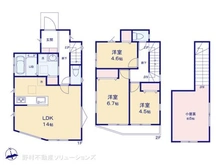 【千葉県/流山市平和台】流山市平和台4丁目 新築一戸建て 間取り図