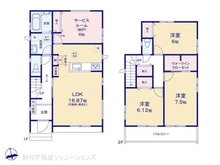 【千葉県/松戸市新松戸】松戸市新松戸6丁目 新築一戸建て 間取り図