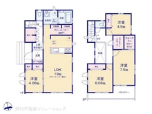 【千葉県/松戸市新松戸】松戸市新松戸6丁目 新築一戸建て 間取り図