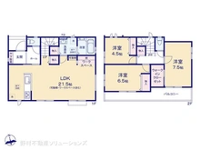 【千葉県/松戸市新松戸】松戸市新松戸6丁目 新築一戸建て 間取り図