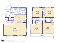 【千葉県/松戸市八ケ崎】松戸市八ケ崎6丁目 新築一戸建て 間取り図