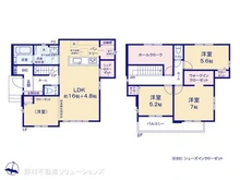 【千葉県/柏市高柳】柏市高柳 新築一戸建て 間取り図