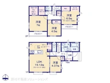 【千葉県/松戸市東平賀】松戸市東平賀 新築一戸建て 間取り図