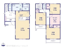 【千葉県/流山市松ケ丘】流山市松ケ丘4丁目 新築一戸建て 間取り図