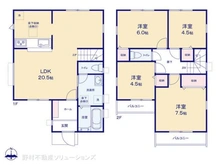 【千葉県/流山市松ケ丘】流山市松ケ丘4丁目 新築一戸建て 間取り図