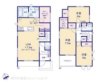 【千葉県/松戸市八ケ崎】松戸市八ケ崎8丁目 新築一戸建て 間取り図