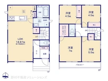 【千葉県/松戸市中金杉】松戸市中金杉4丁目 新築一戸建て 間取り図