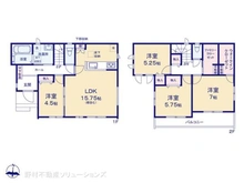 【千葉県/松戸市中金杉】松戸市中金杉4丁目 新築一戸建て 間取り図