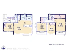 【千葉県/松戸市中金杉】松戸市中金杉4丁目 新築一戸建て 間取り図