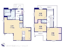【千葉県/流山市東初石】流山市東初石1丁目 新築一戸建て 間取り図
