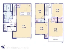 【千葉県/松戸市大金平】松戸市大金平4丁目 新築一戸建て 間取り図