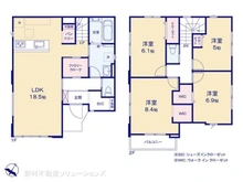 【千葉県/松戸市大金平】松戸市大金平4丁目 新築一戸建て 間取り図
