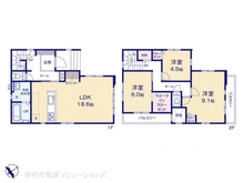 【千葉県/柏市花野井】柏市花野井 新築一戸建て 間取り図