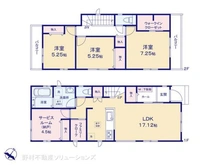 【千葉県/松戸市二十世紀が丘美野里町】松戸市二十世紀が丘美野里町 新築一戸建て 間取り図