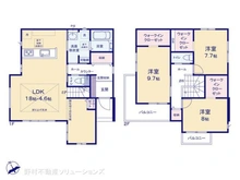 【千葉県/柏市高柳】柏市高柳 新築一戸建て 間取り図