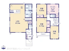 【千葉県/流山市大字東深井】流山市大字東深井 新築一戸建て 間取り図