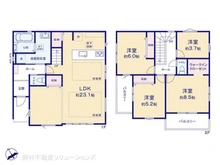 【千葉県/流山市松ケ丘】流山市松ケ丘6丁目 新築一戸建て 間取り図