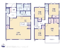 【千葉県/流山市江戸川台西】流山市江戸川台西2丁目 新築一戸建て 間取り図