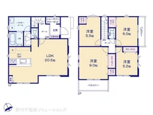 【千葉県/松戸市竹ケ花西町】松戸市竹ケ花西町 新築一戸建て 間取り図
