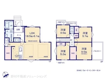 【千葉県/流山市野々下】流山市野々下3丁目 新築一戸建て 間取り図