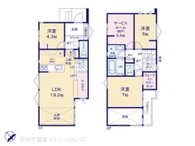 【千葉県/松戸市新松戸北】松戸市新松戸北2丁目 新築一戸建て 間取り図