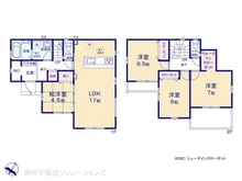 【千葉県/柏市南逆井】柏市南逆井3丁目 新築一戸建て 間取り図