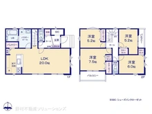 【千葉県/松戸市五香西】松戸市五香西2丁目 新築一戸建て 間取り図