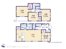 【千葉県/松戸市二十世紀が丘梨元町】松戸市二十世紀が丘梨元町 新築一戸建て 間取り図