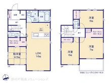 【千葉県/松戸市南花島】松戸市南花島1丁目 新築一戸建て 間取り図