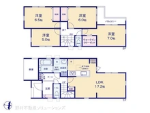 【千葉県/流山市大字東深井】流山市大字東深井 新築一戸建て 間取り図