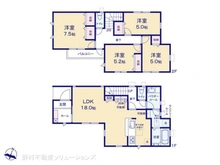 【千葉県/松戸市栗ケ沢】松戸市栗ケ沢 新築一戸建て 間取り図