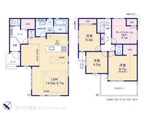 【千葉県/柏市北柏】柏市北柏3丁目 新築一戸建て 間取り図